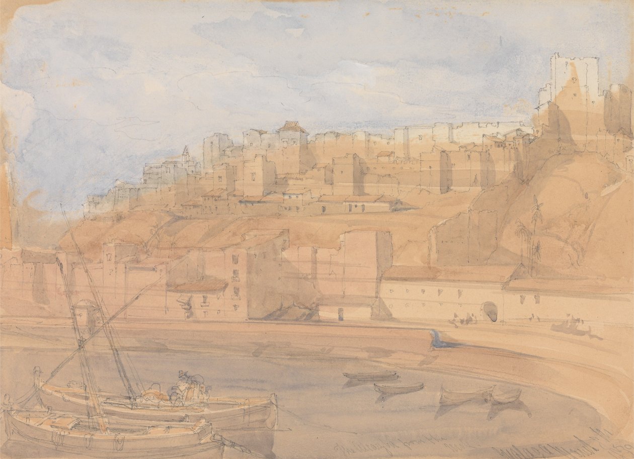 A Alcazaba vista do Mole, Málaga de David Roberts