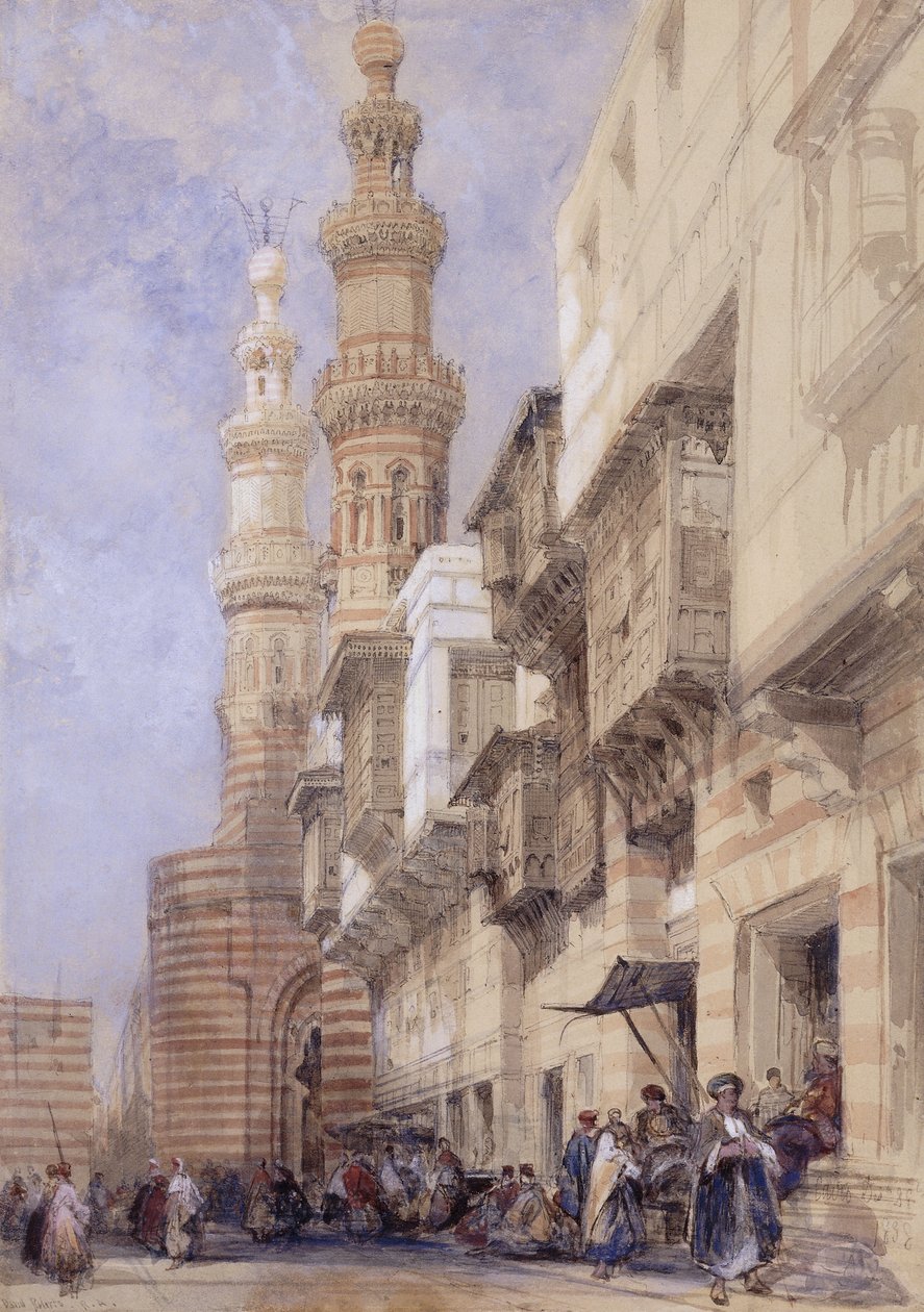 O portão de Metwaley, Cairo, 1838 de David Roberts