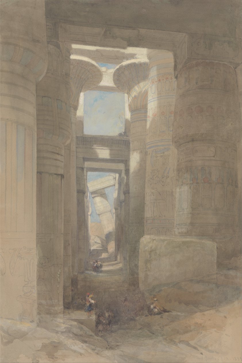 O Grande Templo de Amon Karnak, o Salão Hipostilo de David Roberts