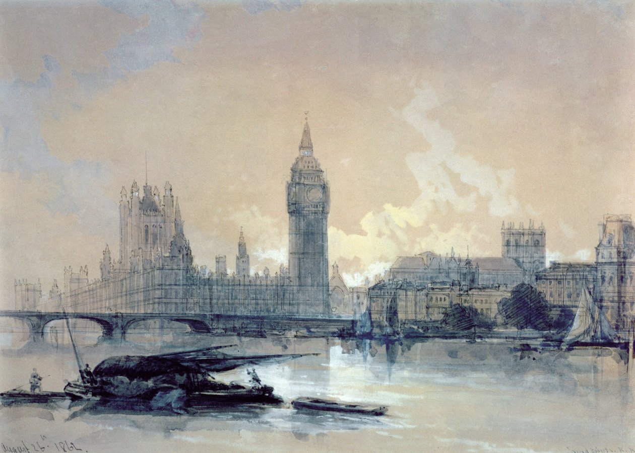 As casas do Parlamento de David Roberts