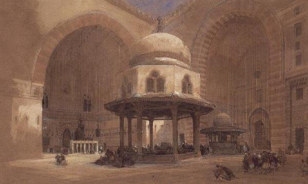A Mesquita do Sultão Hassan, Cairo de David Roberts
