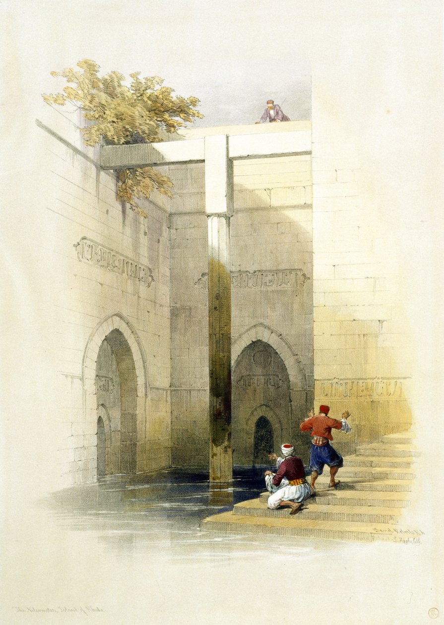 O Nileômetro na Ilha Al-Rawdah, Cairo, Egito e Núbia, Vol. 3 de David Roberts
