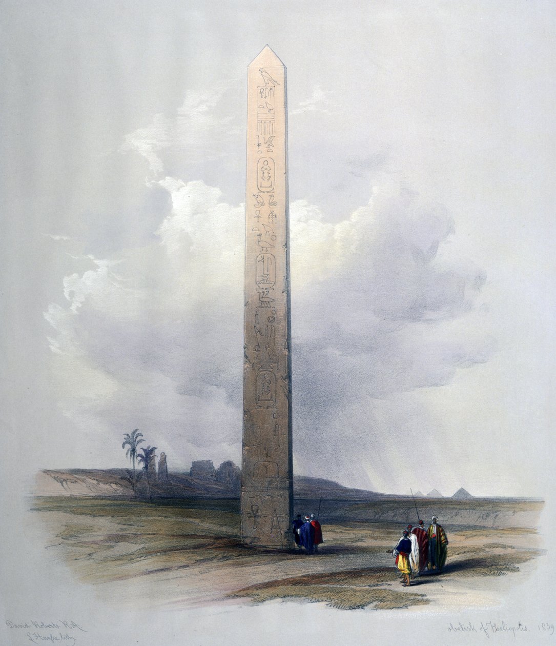O Obelisco em Heliópolis de David Roberts