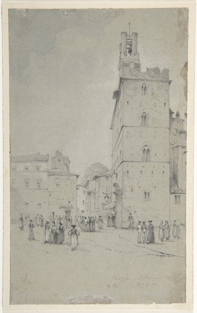 O Palazzo dei Priori, Volterra de David Roberts
