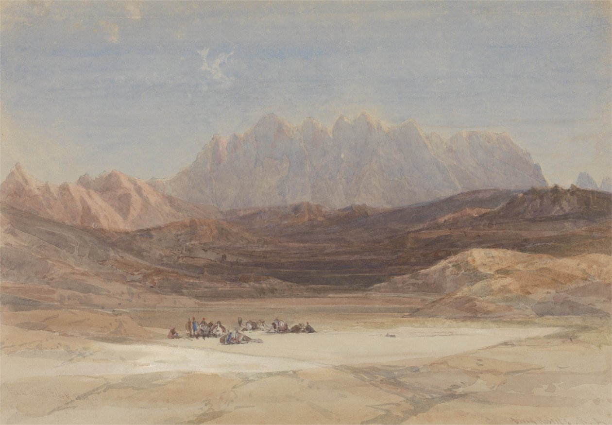 A Planície de El Raheh, Monte Sinai de David Roberts