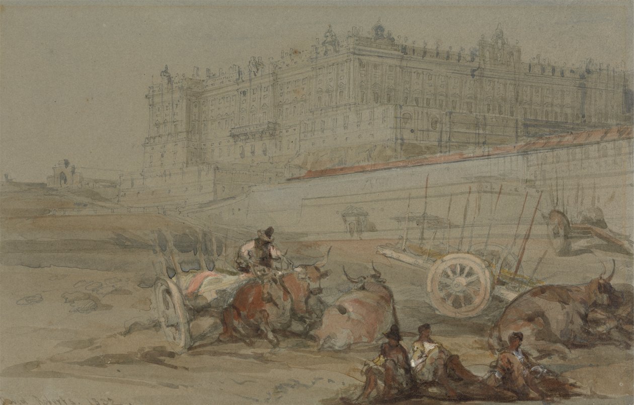 O Palácio Real, Madrid, 1832 de David Roberts