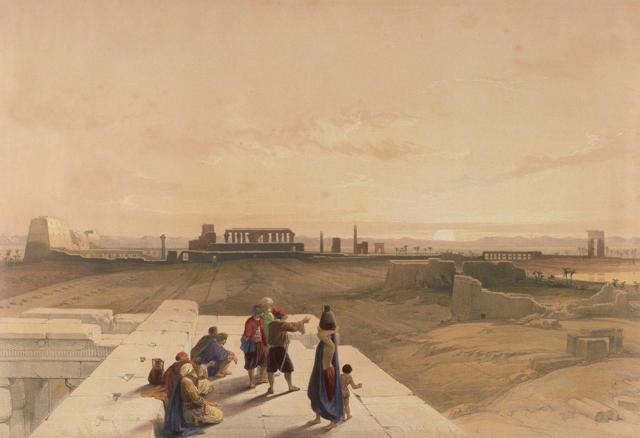 As Ruínas de Karnak do Oeste, do Egito e da Núbia, Vol.1 de David Roberts