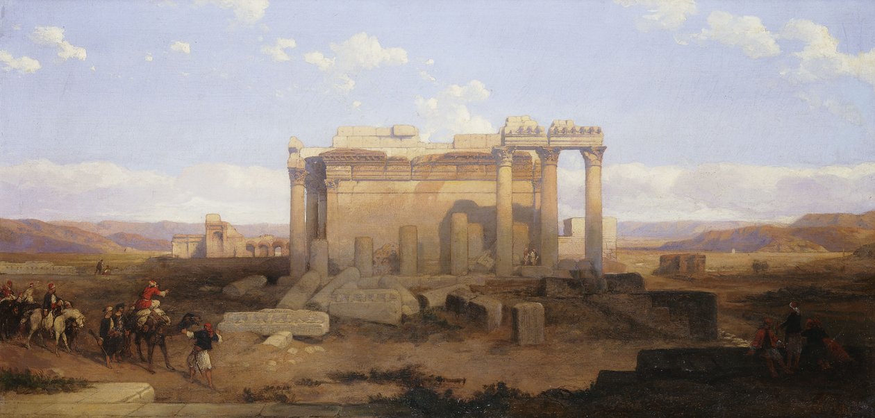 As ruínas do menor templo de Baalbeck, de David Roberts