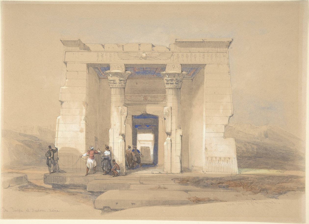 O Templo de Dendur, na Núbia de David Roberts