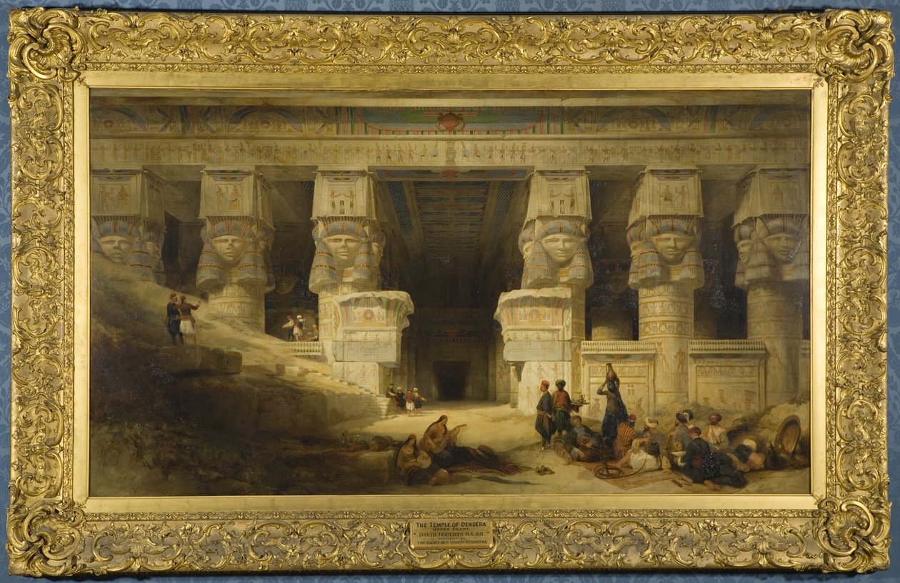 O Templo de Dendera, Alto Egito de David Roberts