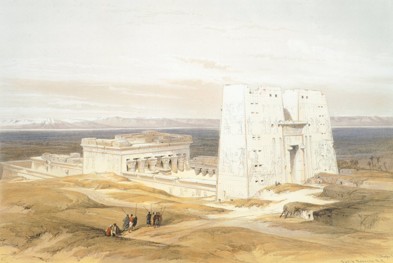 O Templo de Edfu, de David Roberts, gravura de David Roberts