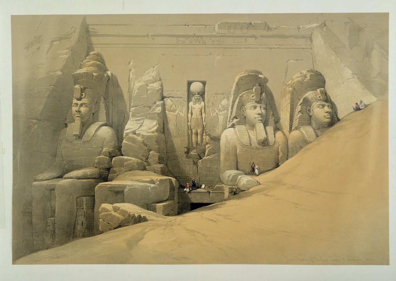 O grande templo de Abu Simbel de David Roberts