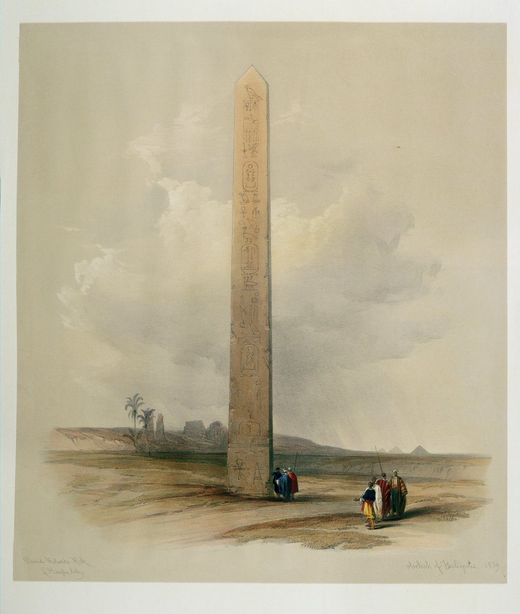 O obelisco de Heliópolis de David Roberts
