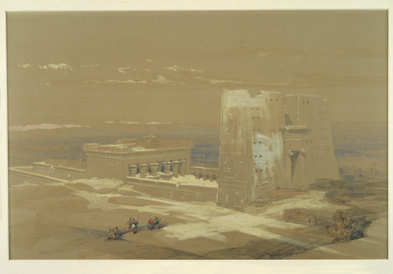 O templo de Edfu (aguarela) de David Roberts