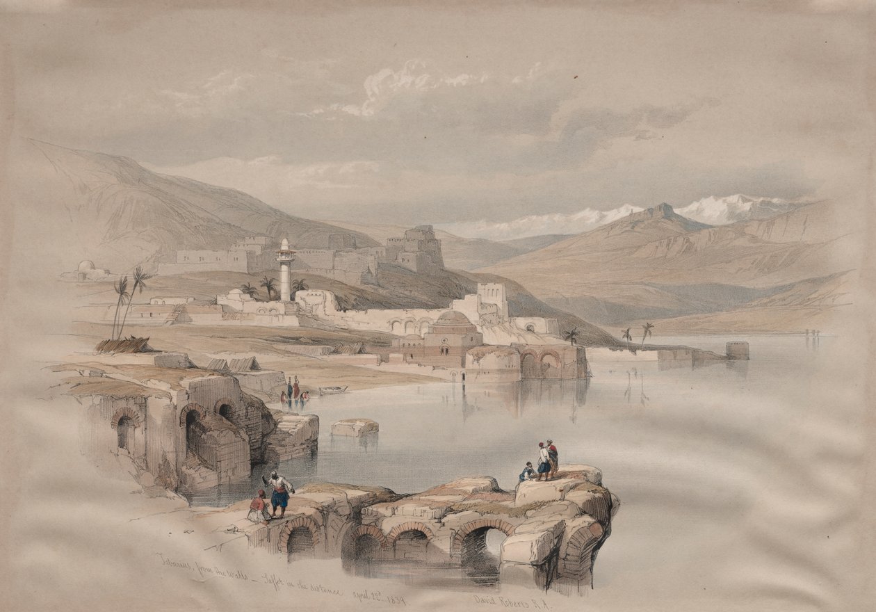 Tiberíades, das Muralhas, Segurança à Distância de David Roberts