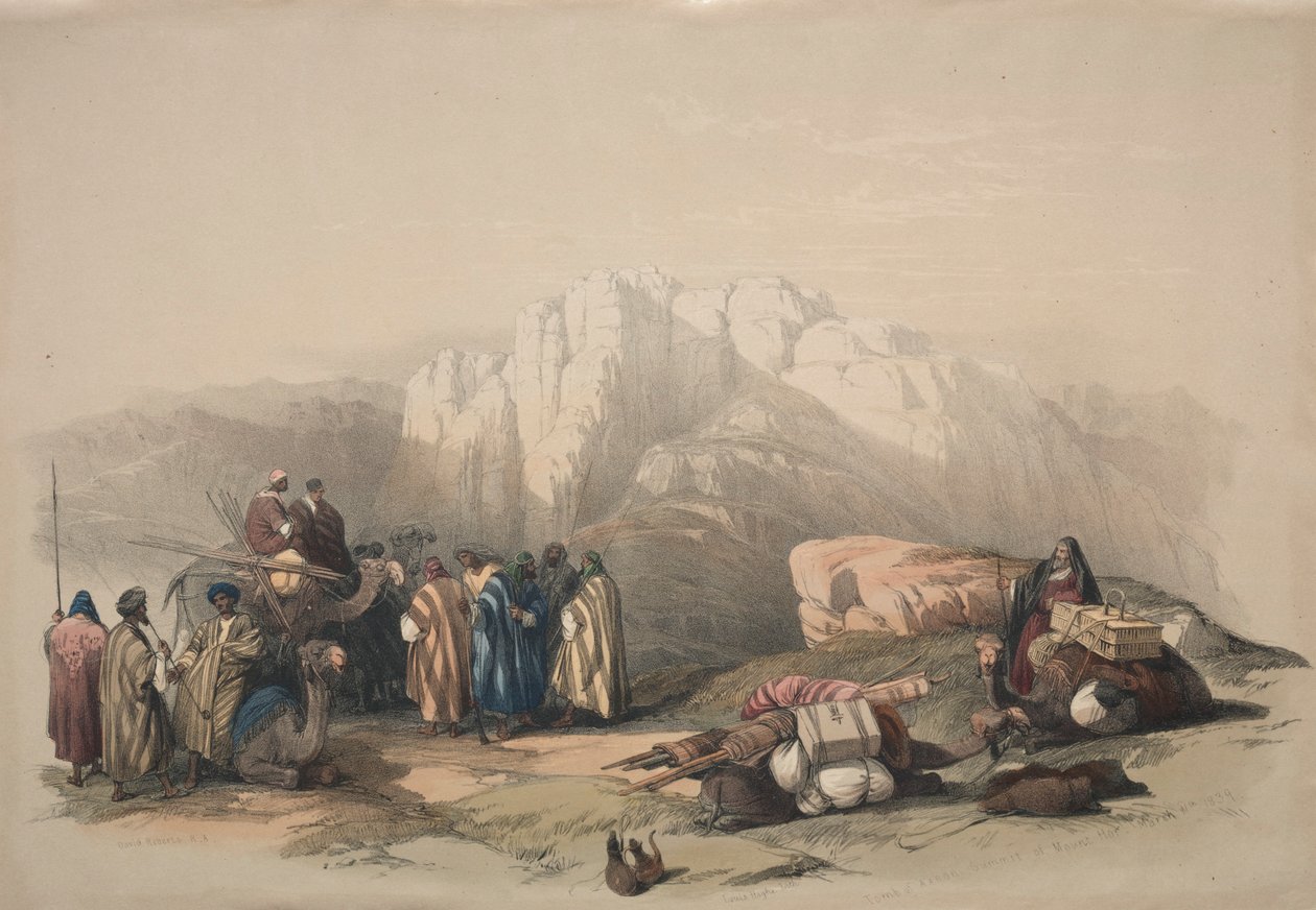 Túmulo de Arão, Cimeira do Monte Horeb, 1839. de David Roberts