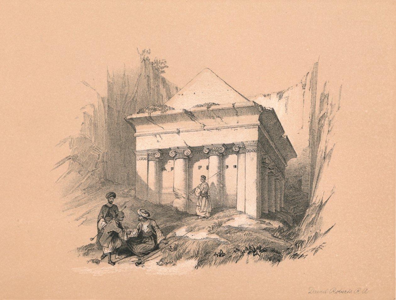 Túmulo de Zacarias, 1855 de David Roberts