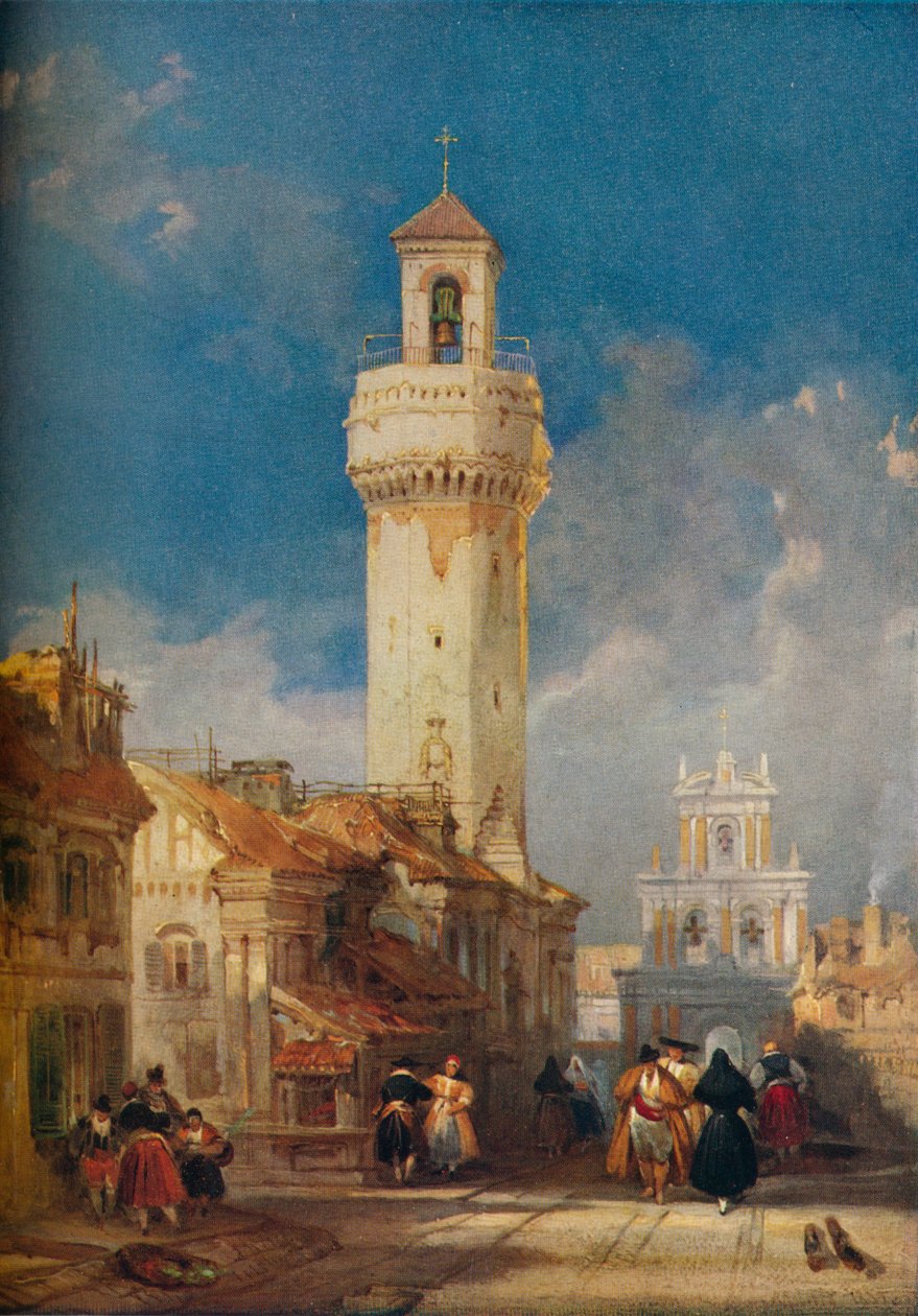 Torre da Igreja de São Nicolau de la Villa, Cordova, 1834 de David Roberts