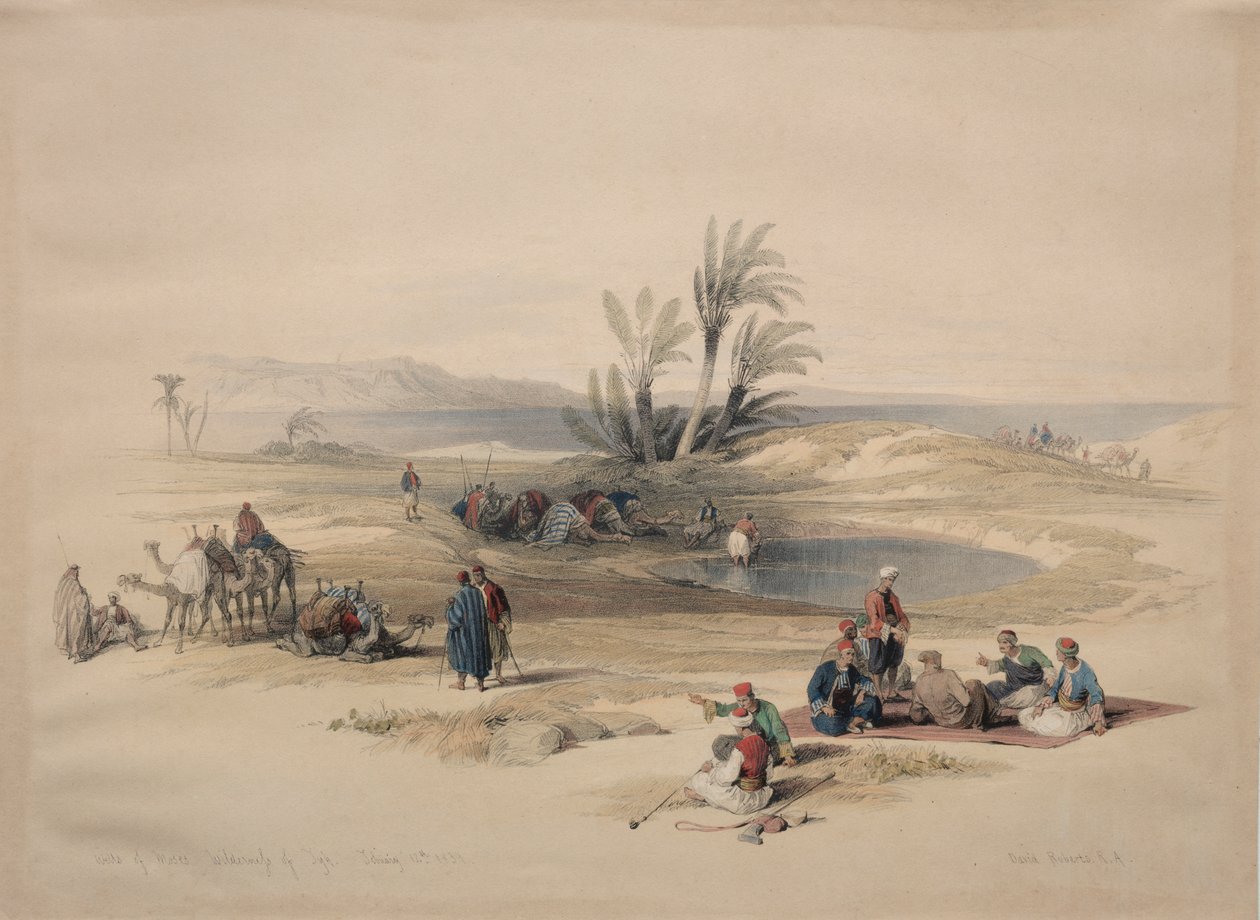 Poços de Moisés, Deserto de Tyh de David Roberts