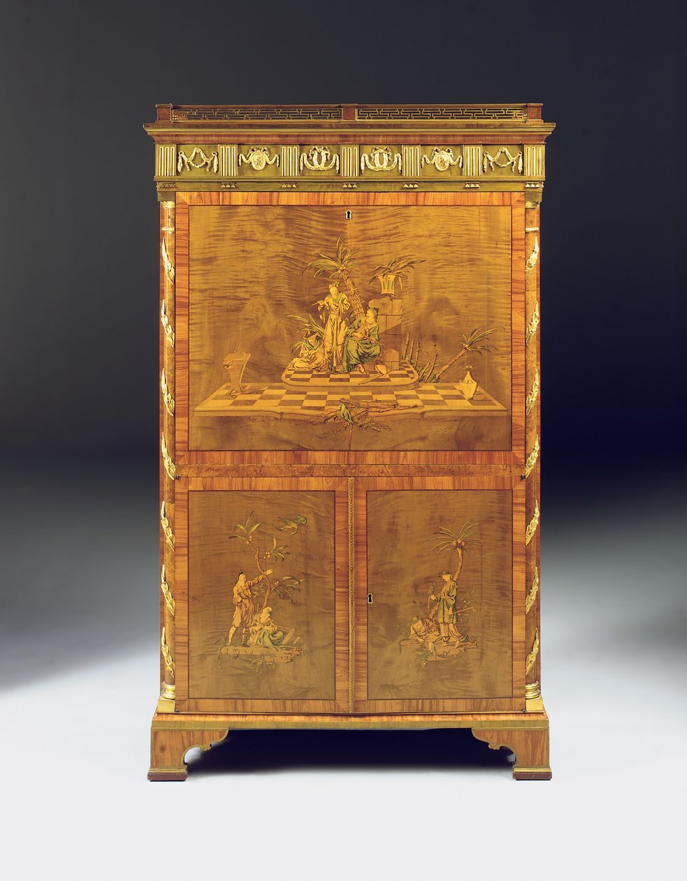 Secretária neoclássica com retalho, c.1775 de David Roentgen