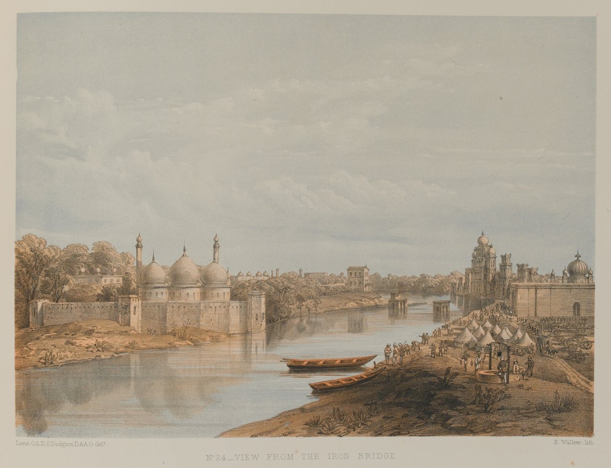 Vista da Ponte de Ferro, Lucknow de David Scott Lieutenant Colonel (after) Dodgson