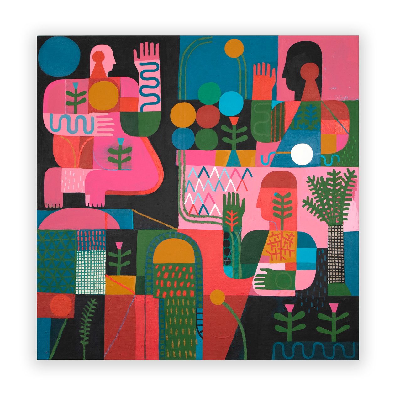 Broken Signals, 2023 (pintura mista e colagem sobre tela) de David Shillinglaw