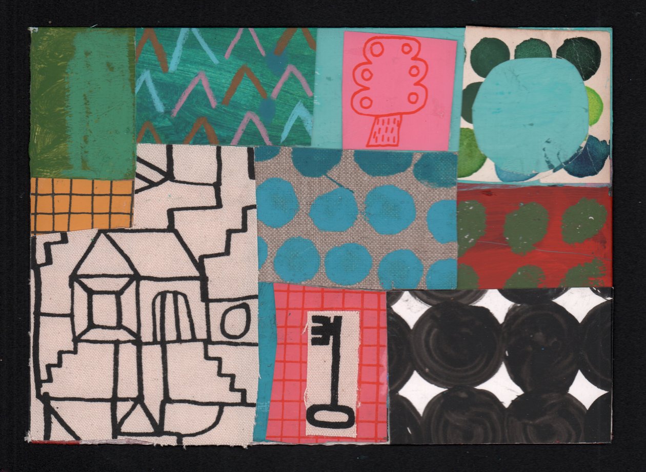 Chave da casa, 2023 (pintura e colagem) de David Shillinglaw