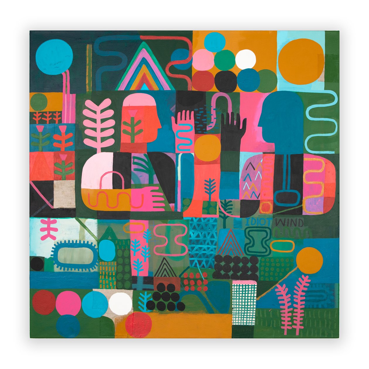 Idiot Wind, 2023 (pintura mista e colagem sobre tela) de David Shillinglaw