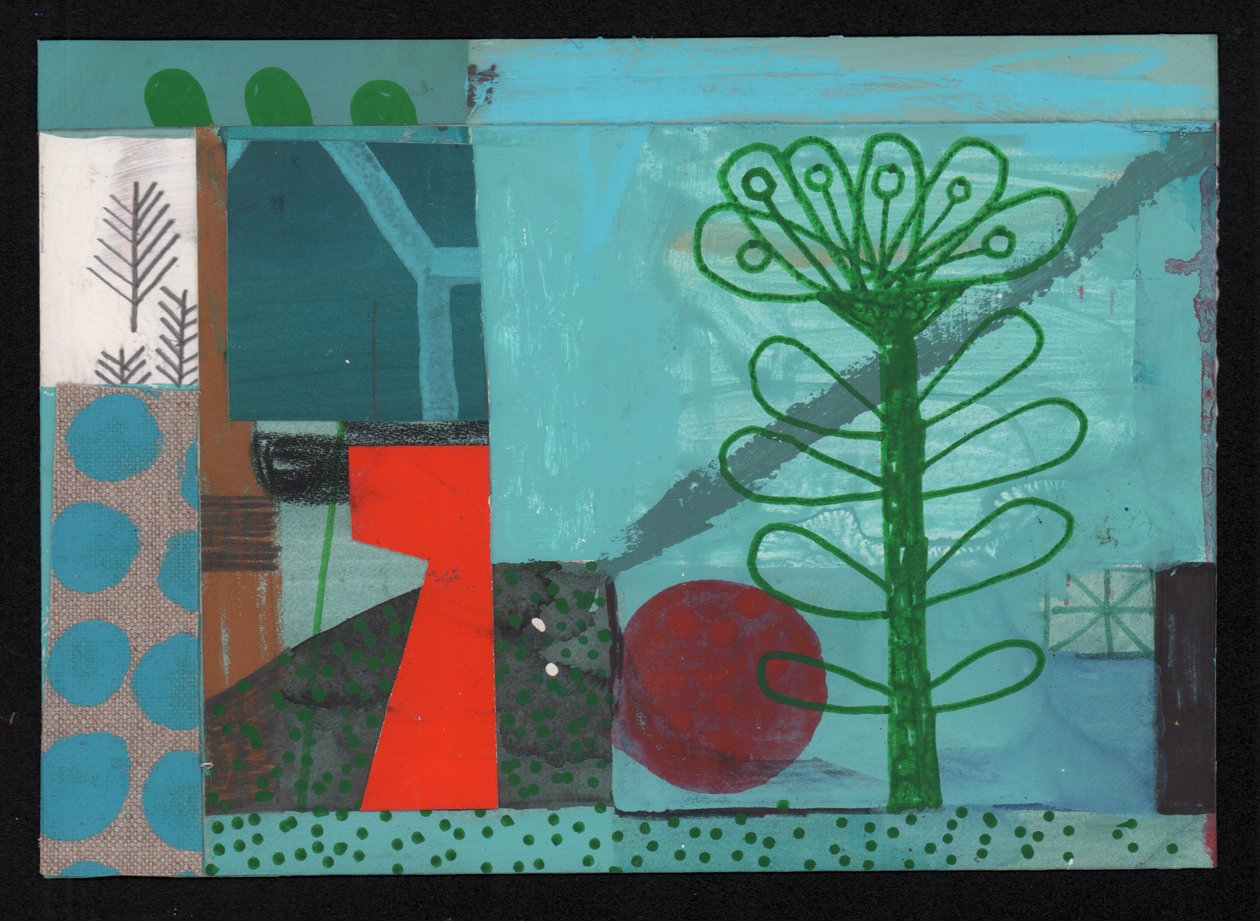 In Bloom In Bloom, 2023 (pintura e colagem) de David Shillinglaw