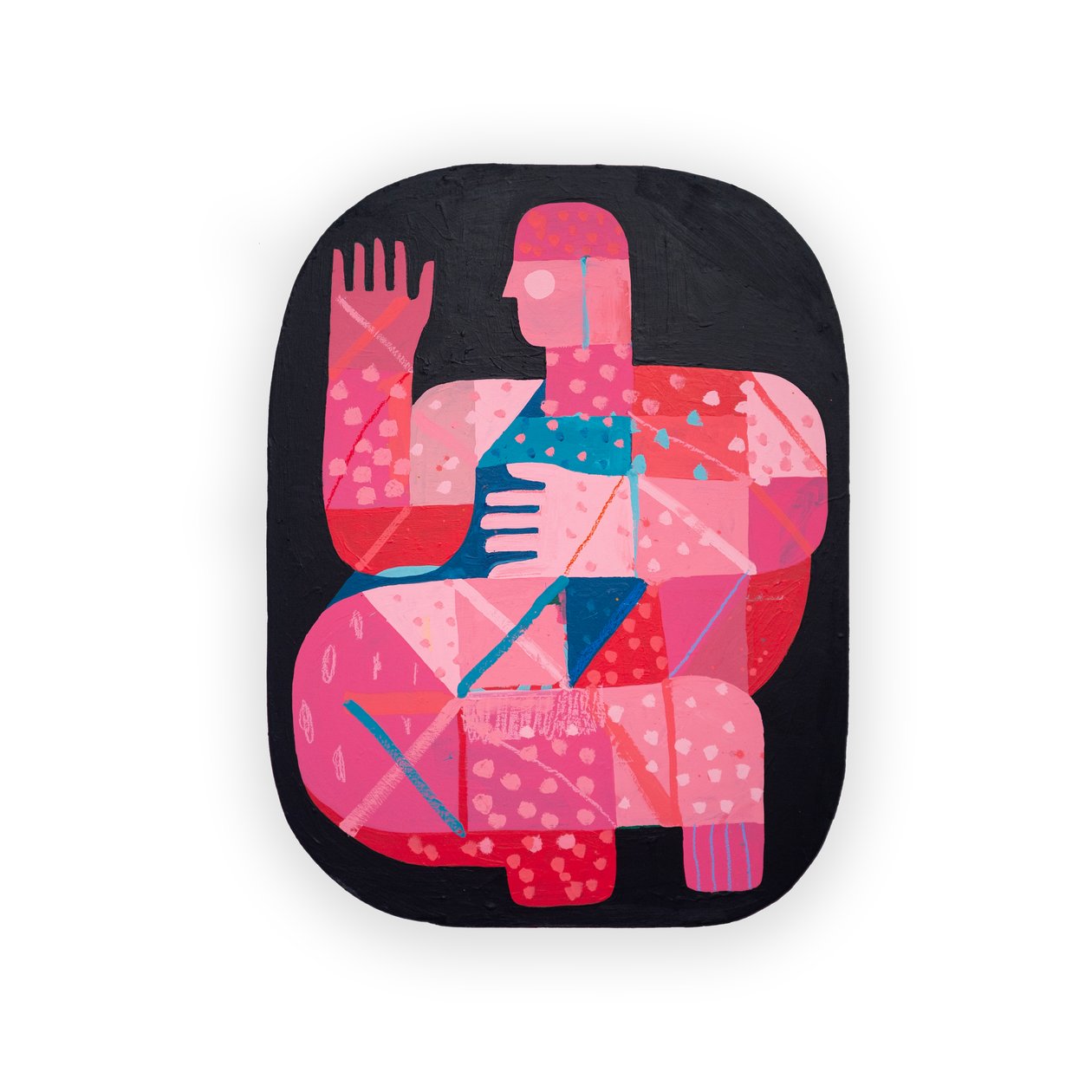 Nuclearus 1, 2023 (pintura e colagem) de David Shillinglaw