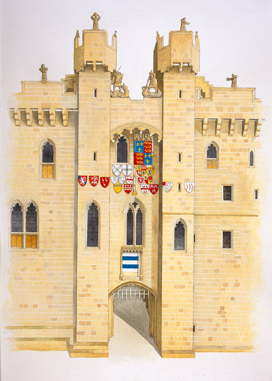 Gatehouse of Hylton Castle, Sunderland, Tyne and Wear, século XV c2005 de David Simon