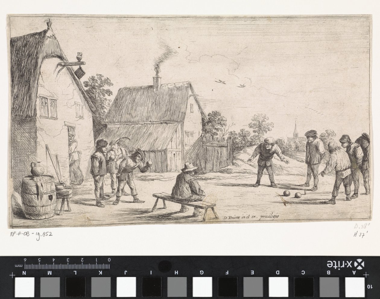 Agricultores jogam bocha Cenas de gênero ao ar livre (título da série) de David Teniers (II)