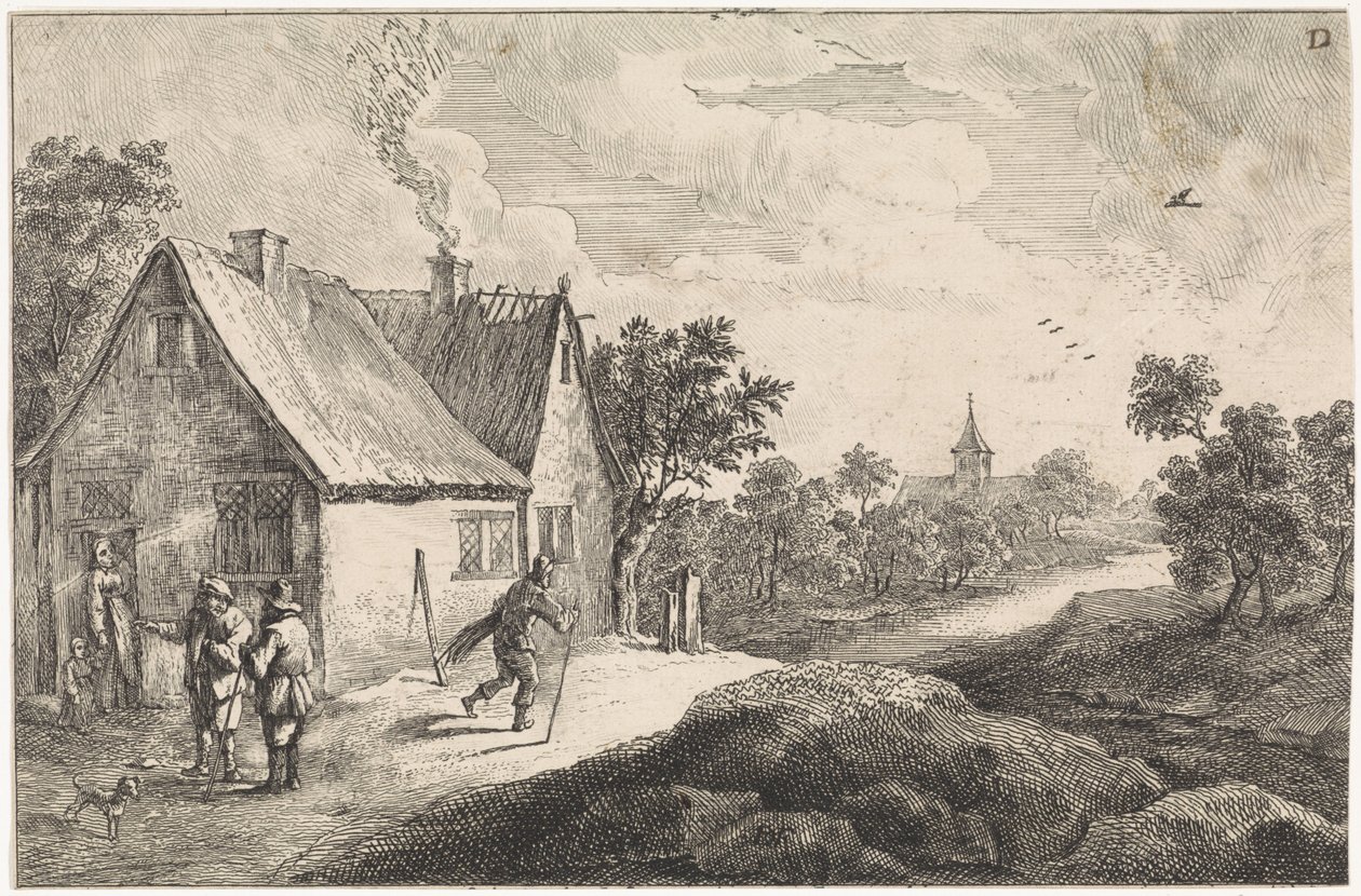 Aldeia camponesa com figuras de David Teniers (II)