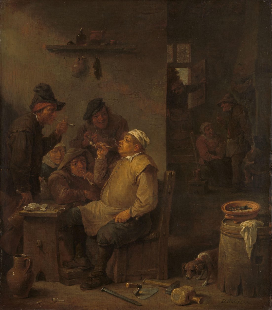 Mason Fumando com Companheiros em uma Taverna de David Teniers (II)