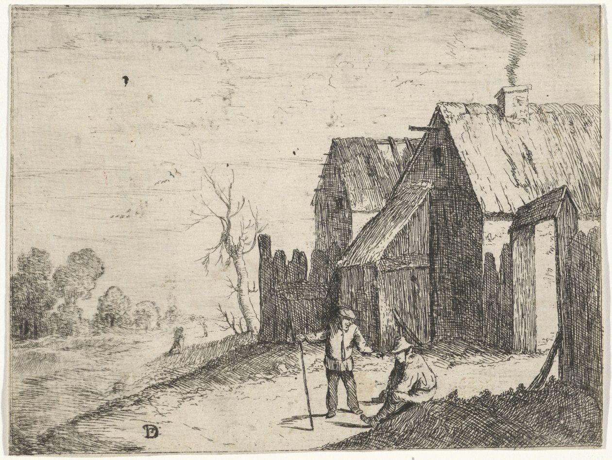 Dois agricultores em conversa de David Teniers (II)