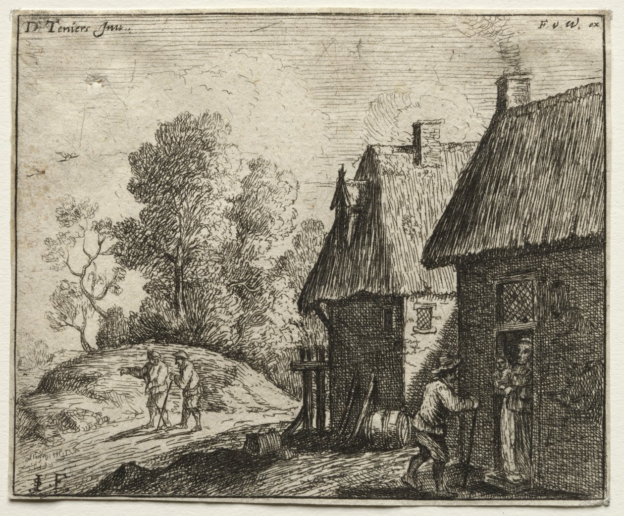 Camponês conversando com uma mulher de David Teniers