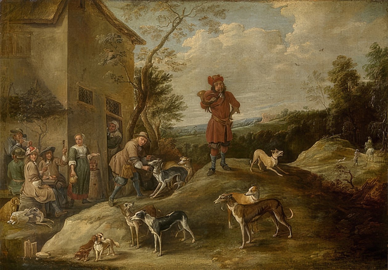 Caçador em repouso de David Teniers the Elder