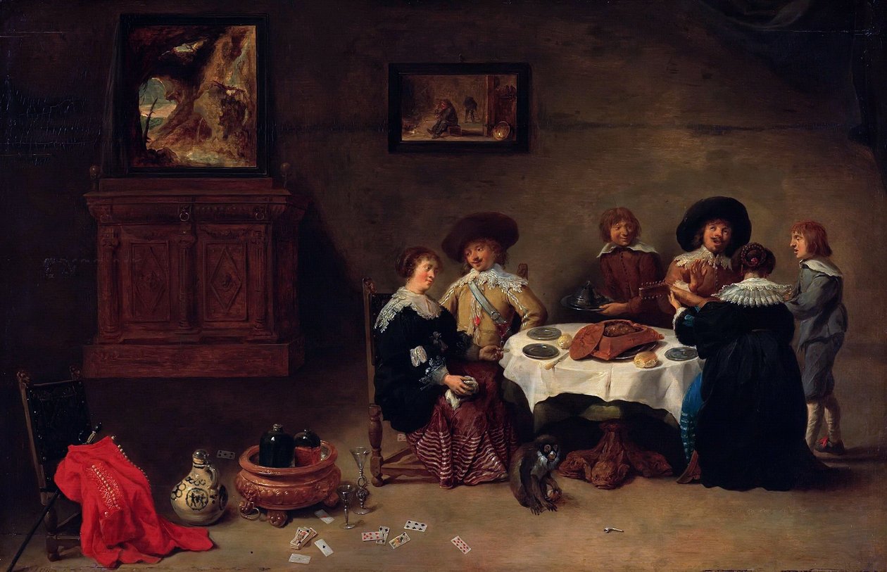 Uma empresa à refeição de David Teniers the Younger
