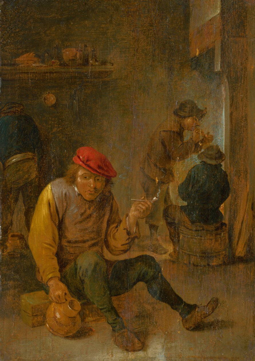 Um fumante, c. 1650 de David Teniers the Younger
