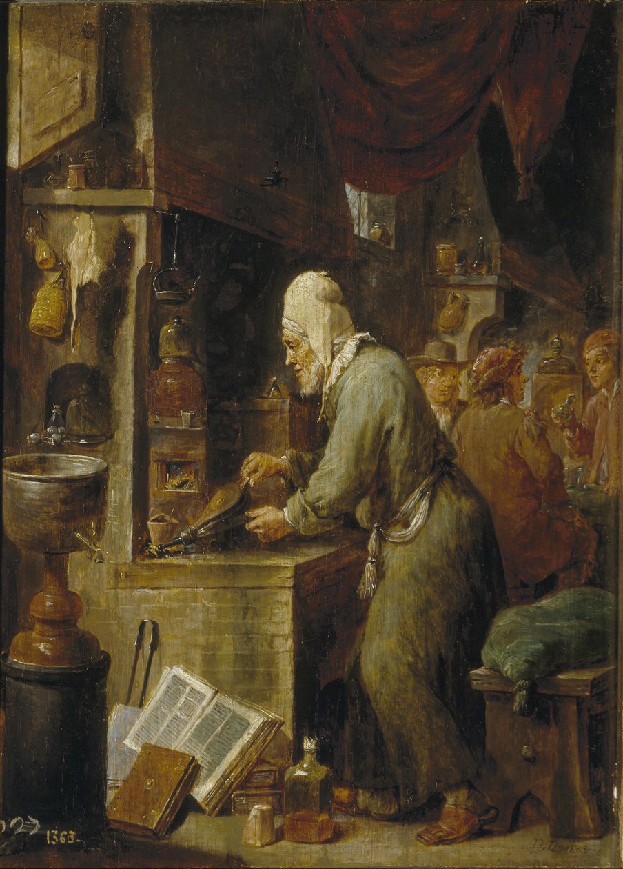 Um Alquimista, 1631-1640 de David Teniers the Younger