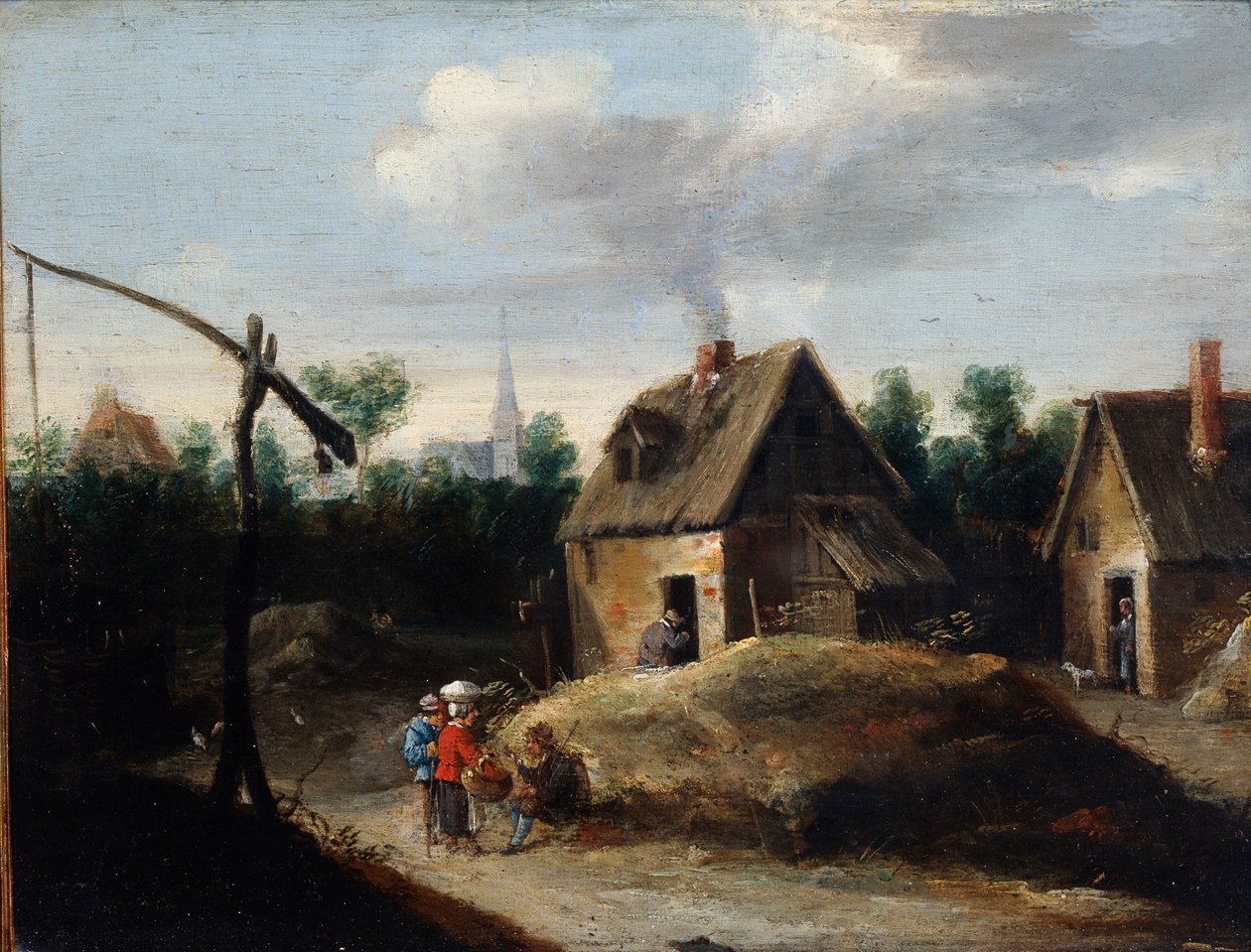 Paisagem campestre, século XVII de David Teniers the Younger