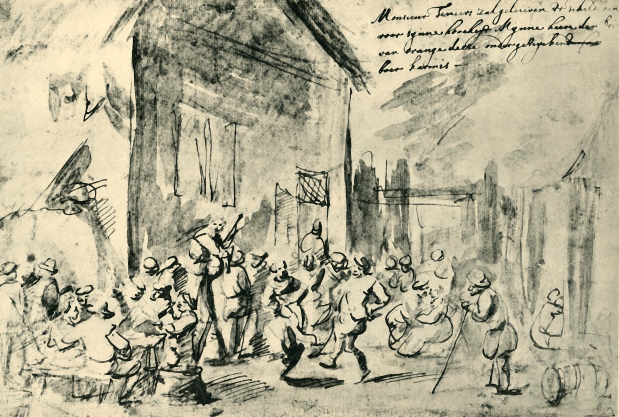 Dança country, meados do século XVII, 1943. de David Teniers the Younger
