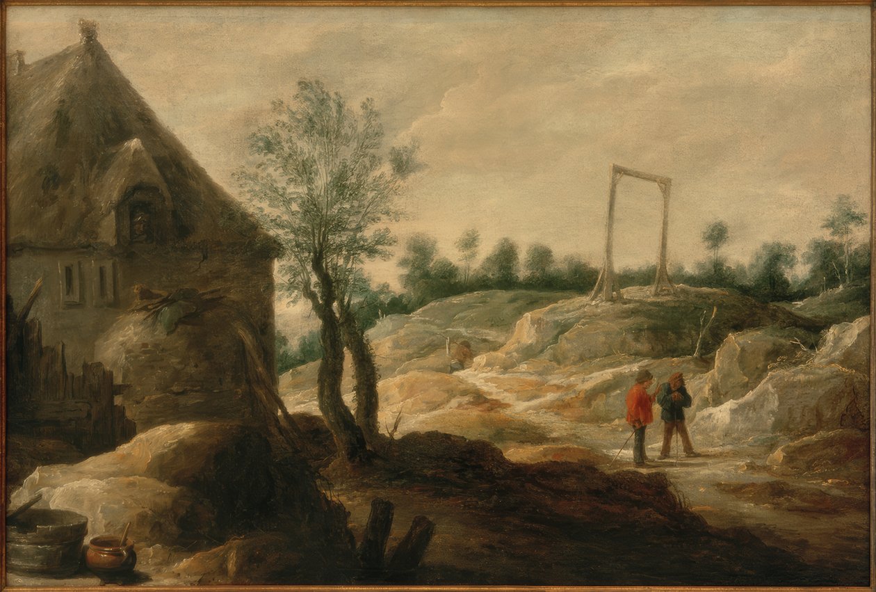 Paisagem com casa de campo de David Teniers the Younger