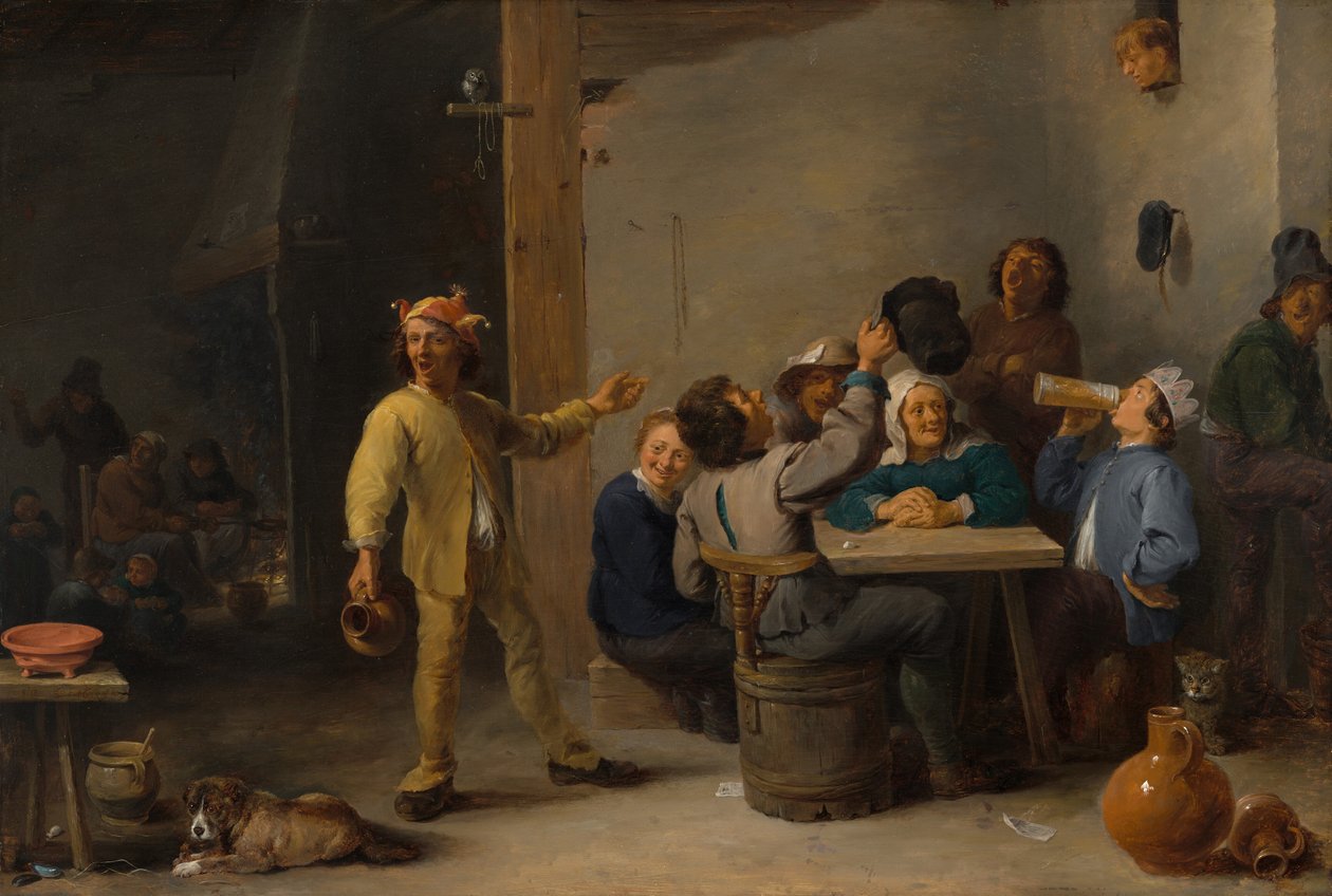 Camponeses celebrando a décima segunda noite de David Teniers the Younger