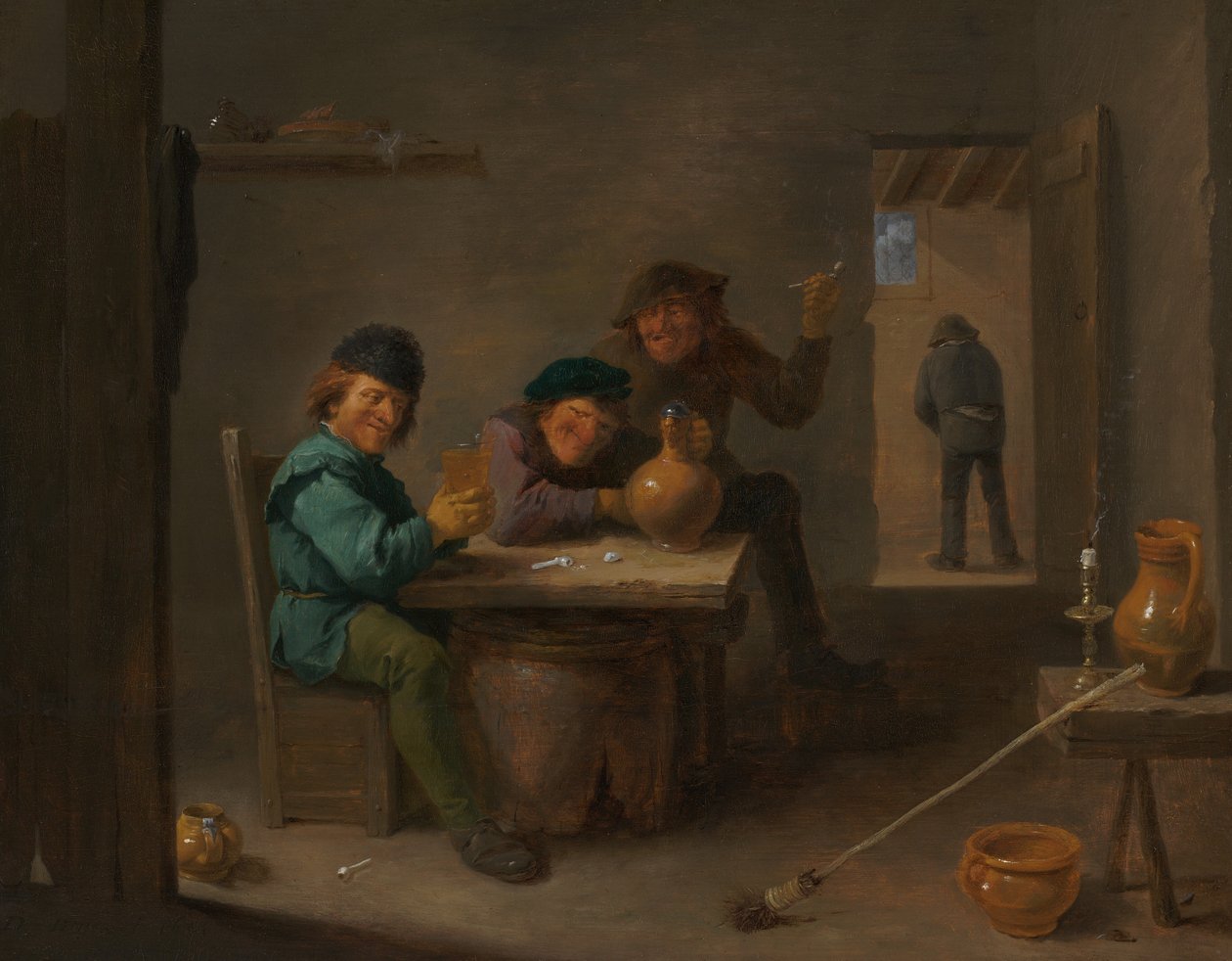 Camponeses em uma taverna de David Teniers the Younger