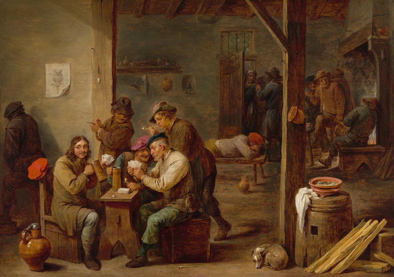 Cena da taverna de David Teniers the Younger