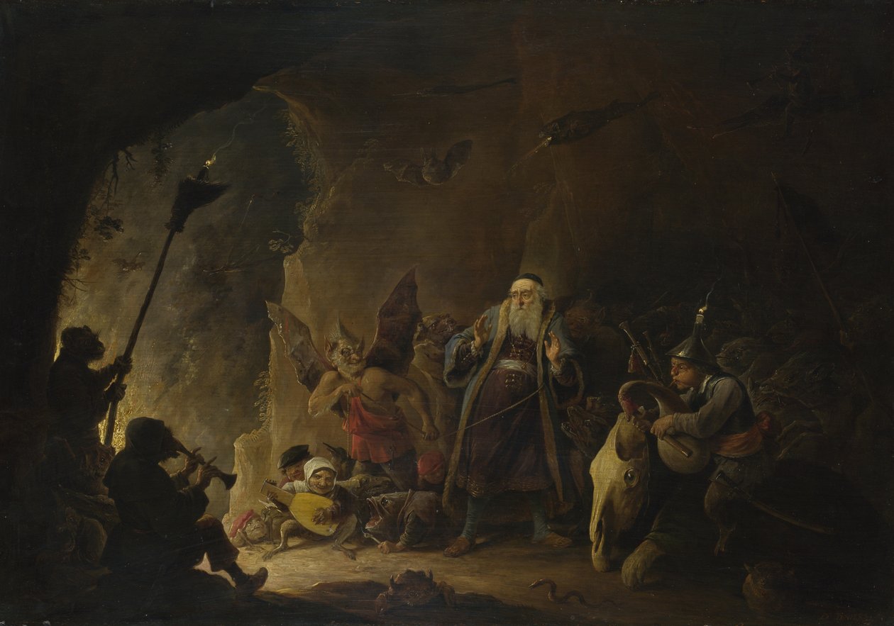 O homem rico sendo levado ao inferno, c. 1647-1648 de David Teniers the Younger