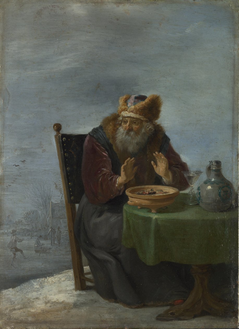 Inverno Da série The Four Seasons, c. 1644 de David Teniers the Younger