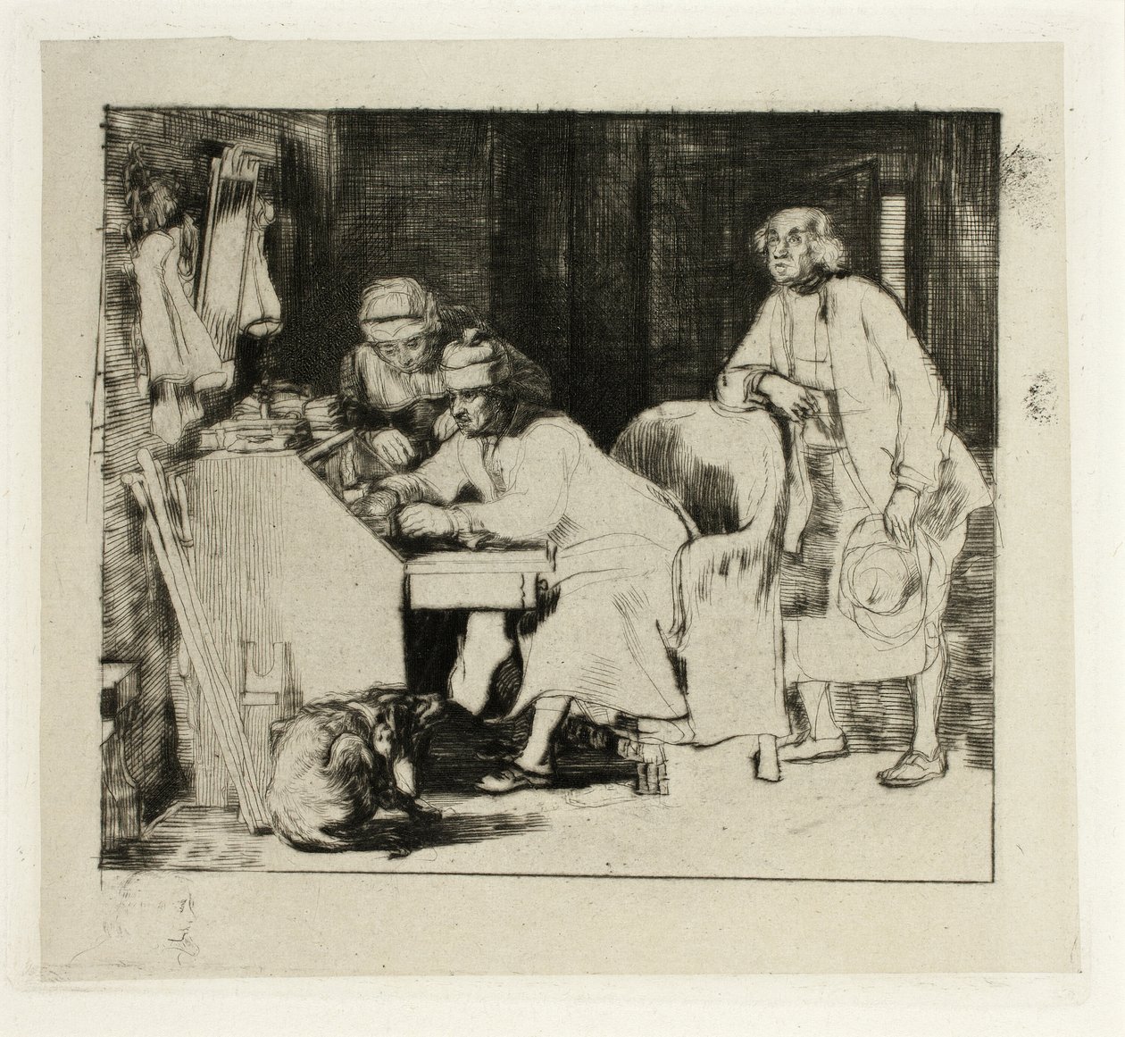 Um cavalheiro em sua mesa de David Wilkie