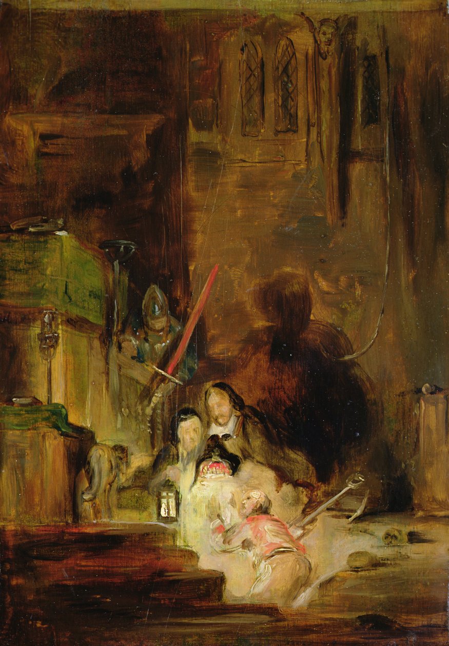 Enterrando a Regalia da Escócia (óleo sobre tela) de David Wilkie